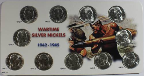 MintProducts > Nickels > Uncirculated 1942-45 War Nickel Set ...